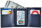 Leather Wallet for Men with RFID Blocking in Mountain Sky Blue - Image 2