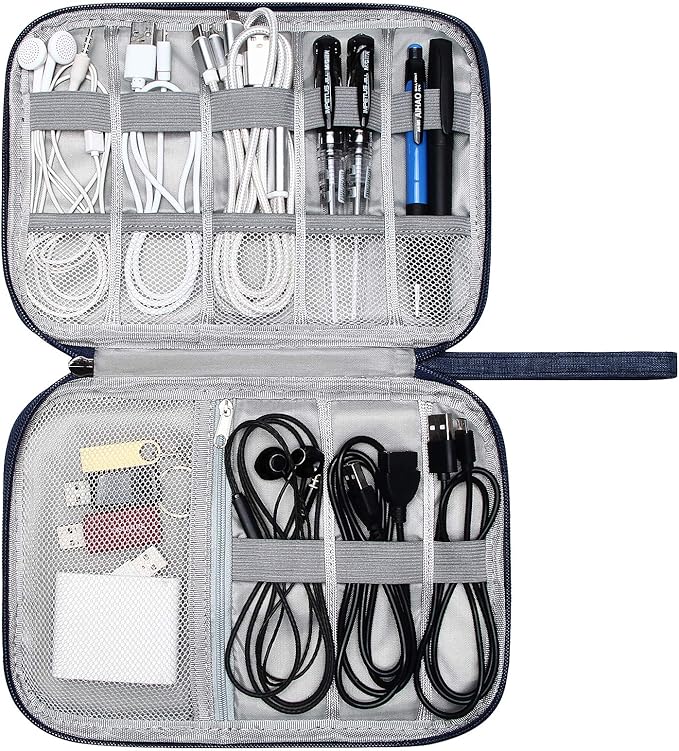 SELLYFELLY Travel Electronics Organizer Portable Cable Organizer Bag - Image 8