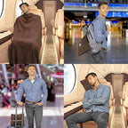 BlueHills Premium Soft Travel Blanket Pillow Airplane Blanket Soft Bag Pillow - Image 2