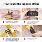 Luggage Straps, 2 Pack Adjustable Heavy Duty Cross Suitcase Straps - Image 7
