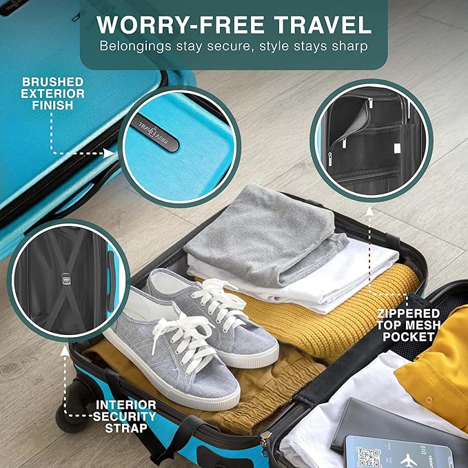 Luggage Sets 3 Piece, 22 Inch Carry on Luggage and 24 Inch Suitcases - Image 6