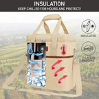 Opux 6 Bottle Carrier Tote | Insulated Padded Cooler Bag - Image 2