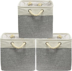 SIMPLE HOUSEWARE Fabric Storage Cubes, 3 Pack - Image 3
