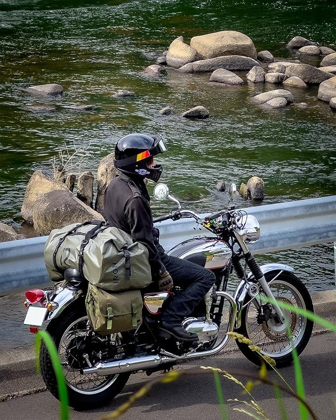 BORLENI Waterproof Motorcycle Dry Duffel Bag Luggage Tail Bag - Image 2