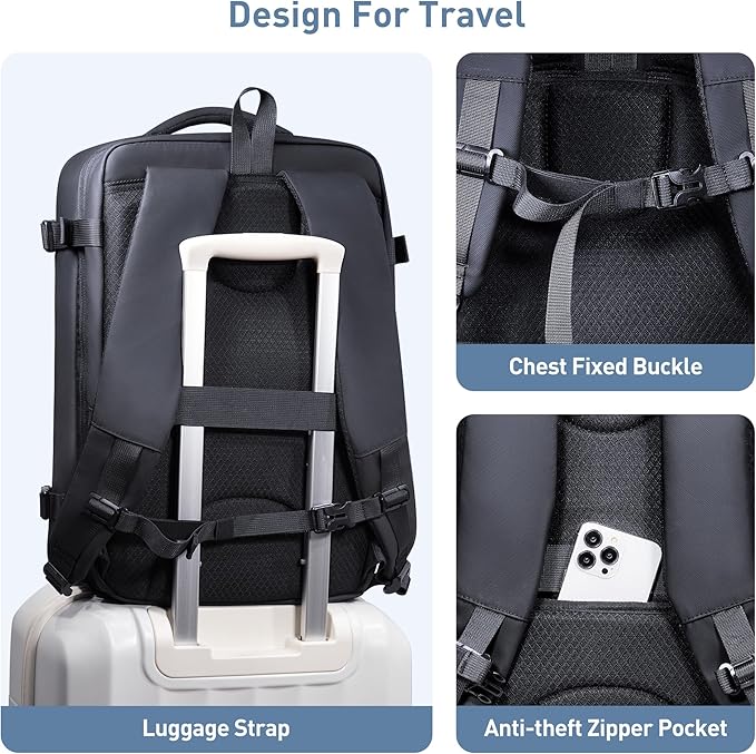 SHOWKOO Travel Backpack For Man Women, Airline Approved Carry On Laptop - Image 7