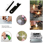 Survival Fire Starter Kit – Magnesium Shavings, Ferro Rod, Wax Rope, Emergency - Image 3