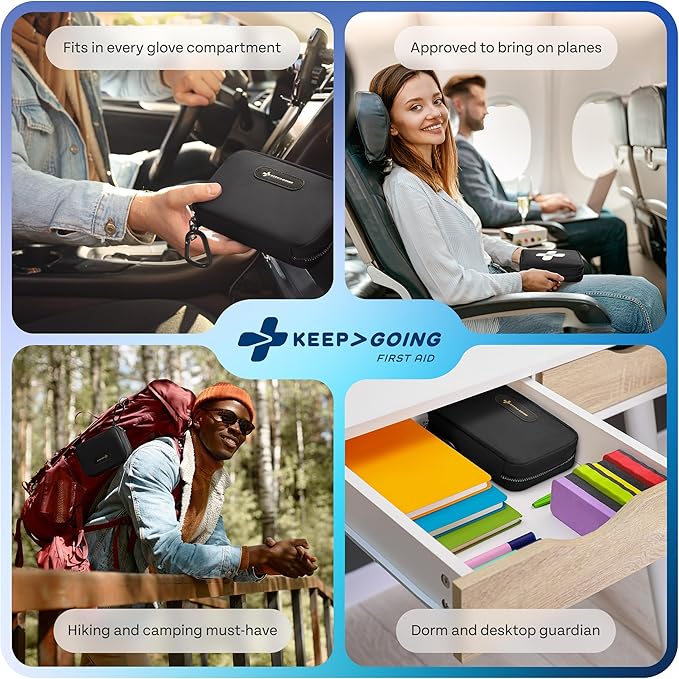 KeepGoing Travel First Aid Kit for Car, Camping and Outdoor Emergencies - Image 7