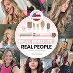 ELLA BELLA® 6 in 1 Professional Hot Air Styler • Powerful Hair Dryer & Straightener Set • Styling Without Heat Damage • Fast Drying Curling Volumizing Straightening • Protective Travel Case (Pink)