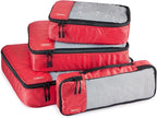Amazon Basics Packing Cubes for Travel, Packing Organizers Set, 4-Piece-Set by AmazonBasics