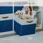 OrganiHaus 13x13 Cube Fabric Storage Bins Set of 4, Fabric Storage Cubes w/ - Image 2