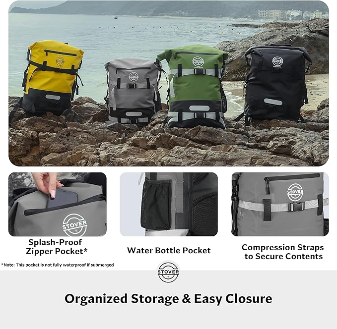 STOVER 5/10/25/30/40/55L Waterproof Backpack- Floating Dry Bag - Image 5