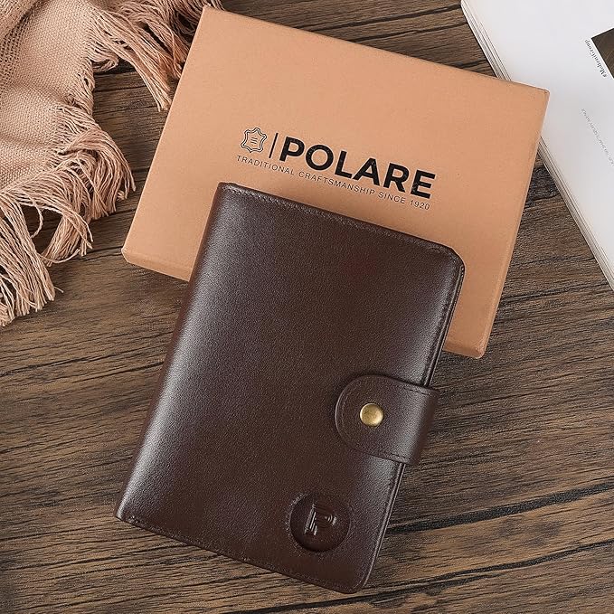 Polare Luxury RFID Blocking Leather Passport Holder Travel Wallet - Image 7