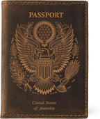 LEATHER VILLAGE Leather Passport Holder Cover – Travel Wallet by LeatherVillage