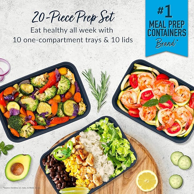 Bentgo 20-Piece Lightweight, Reusable BPA-Free 1-Compartment Containers - Image 2