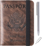 Passport Holder Cover Wallet Travel Essentials Leather Rfid Blocking Case by LOHASLIFE