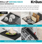 KRAUS Bellucci 25-inch Granite Workstation Drop In Top Mount Single Bowl - Image 14