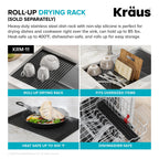 Bellucci 25 inch Granite Workstation Drop In Top Mount Single Bowl Kitchen Sink in White with Accessories (25 Inch / White)