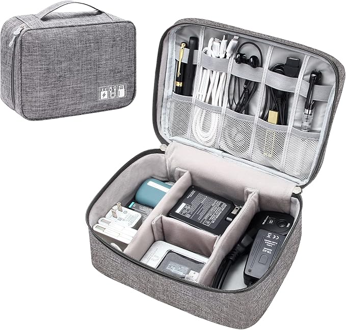 Electronics Organizer Travel Universal Cable Organizer Bag Waterproof by SELLYFELLY