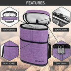 opux 2 Bottle Wine Carrier Tote, Insulated Leakproof Wine Cooler Bag, Wine - Image 4