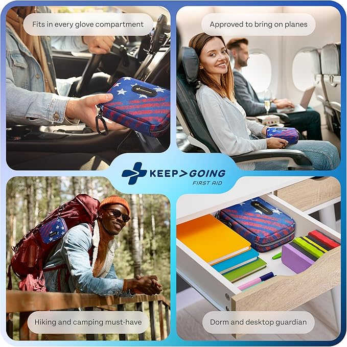 KeepGoing Travel First Aid Kit for Car, Camping and Outdoor Emergencies - Image 7