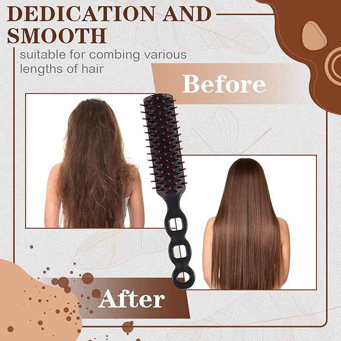 200 Pcs Hair Brushes for Homeless Individually Wrapped Detangling Brush Curly Hair Brush Vent Hairbrush Comb Pp Material Curly Wavy Hair Blow Drying Styling for Shelter Hotel Woman Man, Black
