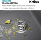 KRAUS Forteza 32-inch Undermount Single Bowl Granite Kitchen Sink in Grey - Image 11