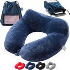 Inflatable Travel Neck Pillow: Extra-Soft, Cushion. by Outdoorwares+Hut
