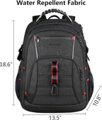KROSER Travel Laptop Backpack 17.3 inch XL Computer Backpack Stylish College - Image 2