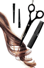 Professional Hair Cutting Scissors Kit, Sharp Fine Blades, Premium Stainless Steel Hairdressing Shears, Haircut Beard Trimming Grooming Set for Barber Salon Home Men Women Pets (Black-Silver)