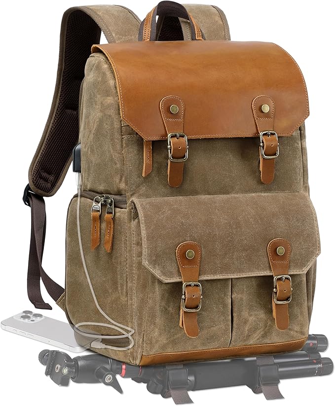 Padwa Lifestyle Khaki Camera Backpack by PadwaLifestyleCameraStrap