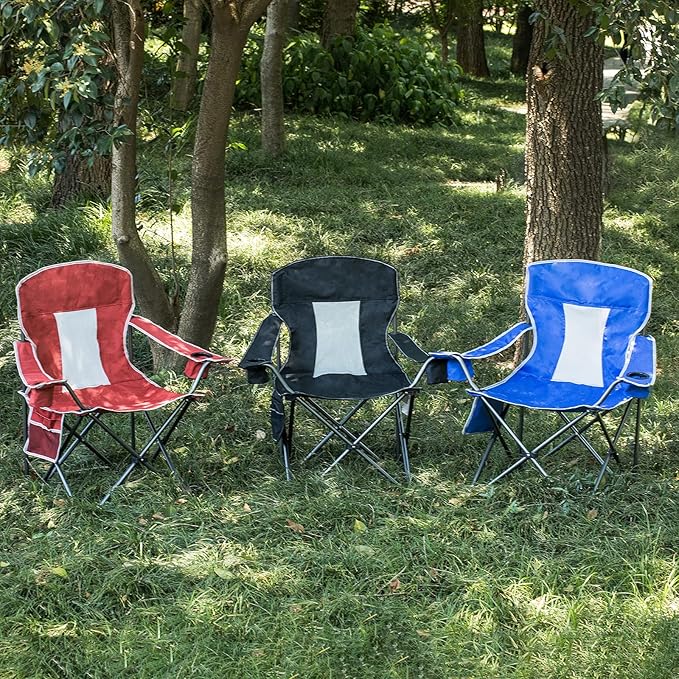 Mesh Folding Camping Chairs for Adults, Oversized Portable Outdoor Chairs - Image 2