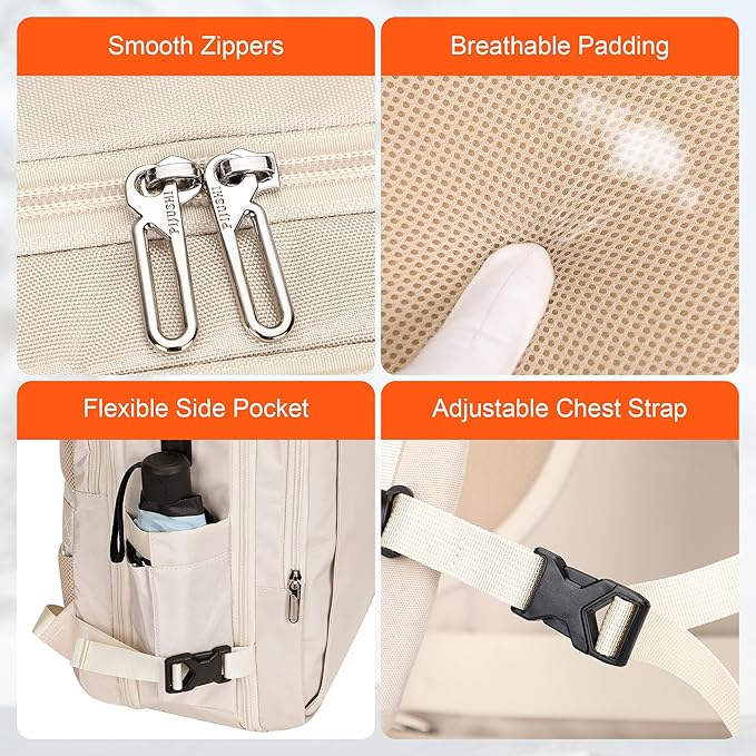 PIJUSHI Travel Backpack for Women Expandable Carry on Luggage Backpack Airline - Image 7