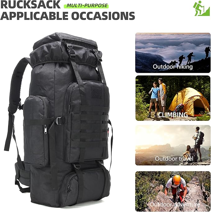 King'sGuard 70L Camping Hiking Backpack Tactical Backpack Military Molle - Image 6