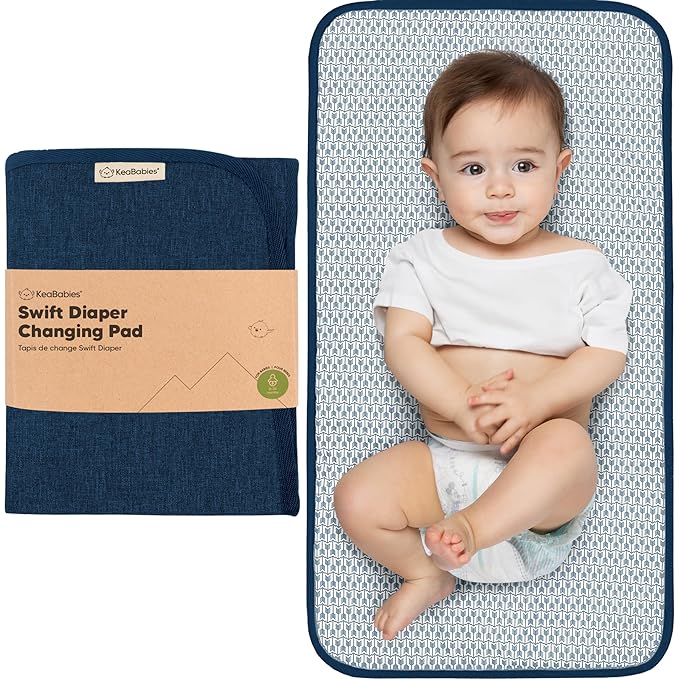 KeaBabies Portable Diaper Changing Pad, Easy Wipe Clean by KeaBabies