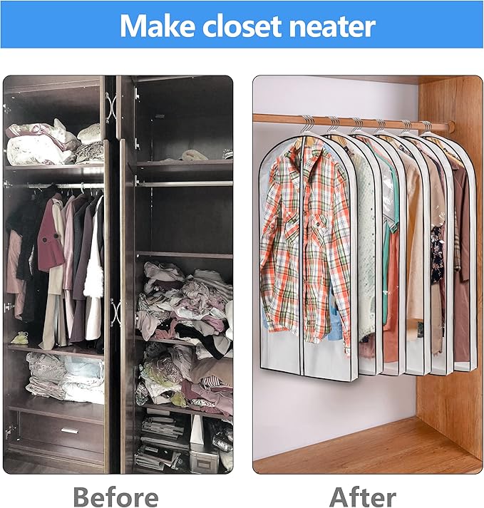 Clear Plastic Hanging Clothes Bags - Image 7