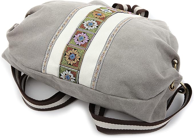 Goodhan Women Canvas Backpack Daypack Casual Shoulder Bag, Vintage Heavy-duty - Image 7