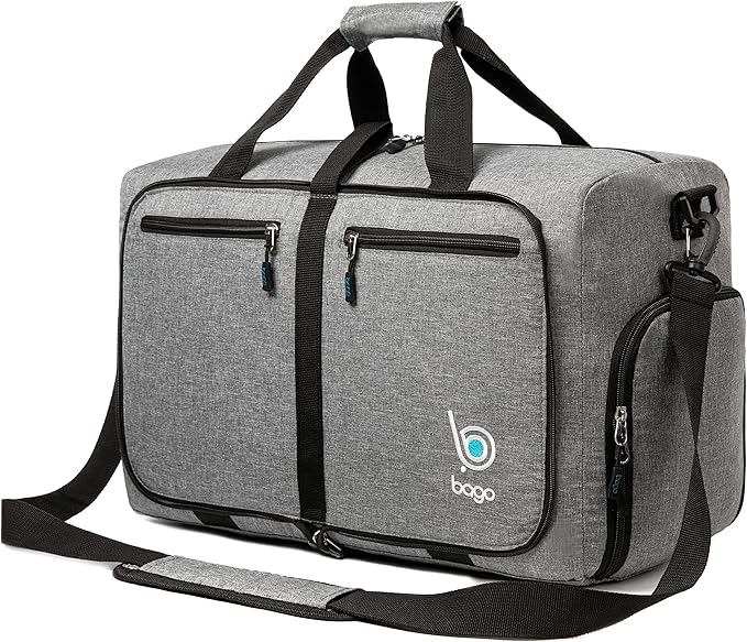 Bago Foldable Duffel Bags for Traveling Women & Men - 40L Sports Packable by BagoTravelBags