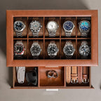 ROTHWELL 10-Slot Watch Box in Leather - Image 4