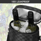 opux Wine Bag 2 Bottle Wine Tote Carrier, Insulated Wine Cooler Bag - Image 5