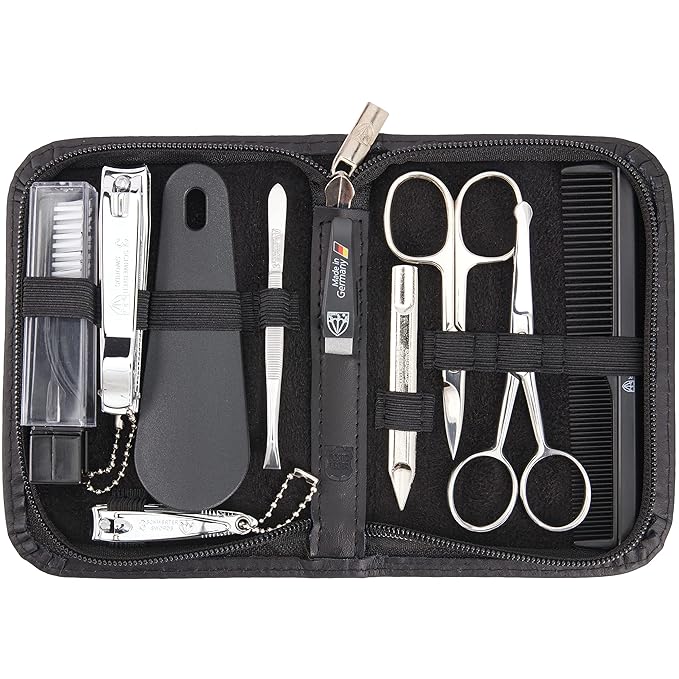 3 Swords Germany – brand quality 10 piece manicure pedicure grooming kit set by 3+Swords+Germany