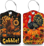 2 Pack Pumpkin and Sunflower Luggage Tags by Unknown