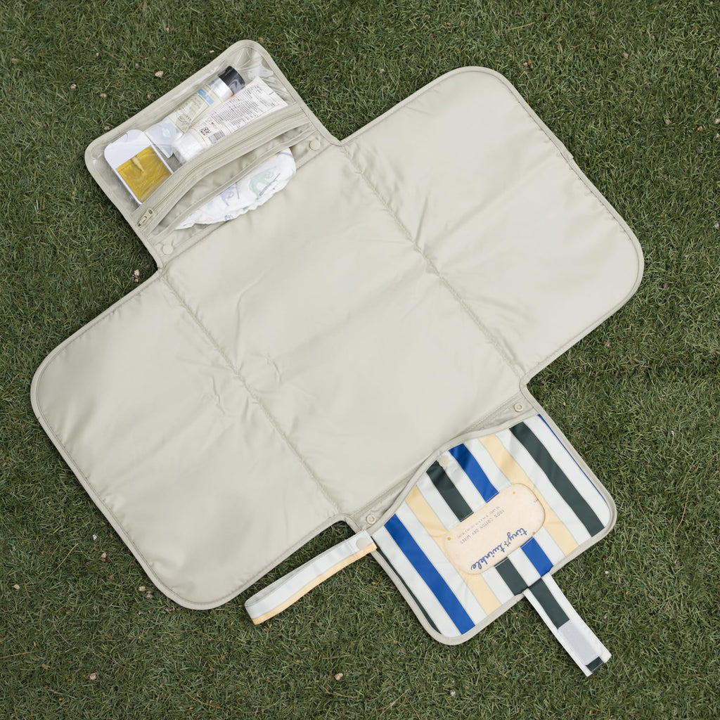 Portable Diaper Changing Pad (Retro Stripes)