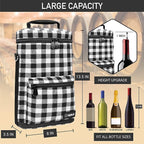 Opux 2 Bottle Wine Tote Carrier, Insulated Cooler Bag - Image 3