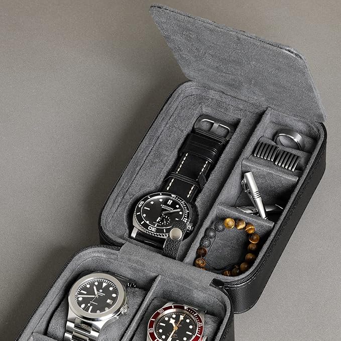 ROTHWELL 5 Watch Travel Case Storage Organizer - Image 5