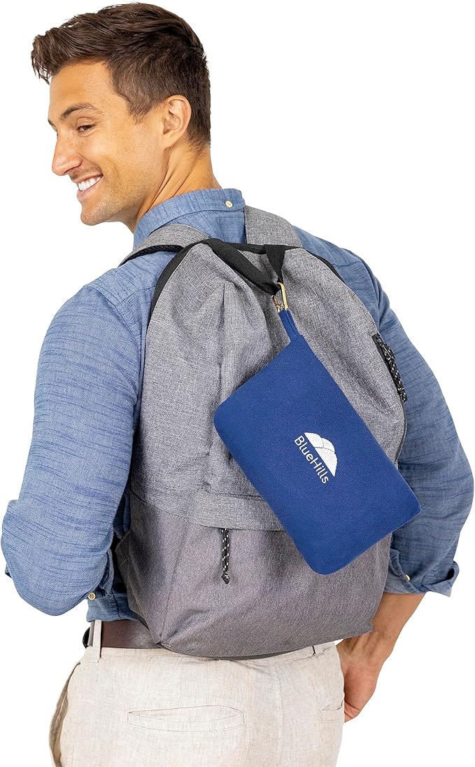 BlueHills Travel Blanket Pillow Compact Lightweight Pocket Size Airplane - Image 8