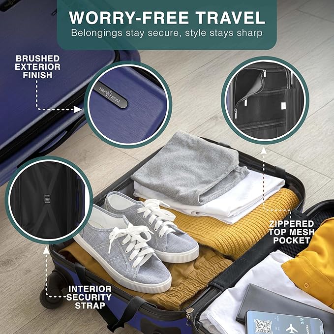 24 Inch Luggage with Spinner Wheels, Hard Shell Suitcase with TSA Locks - Image 3