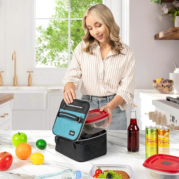 opux Insulated Lunch Box for Men Women Adult, Compact Lunch Bag for Kids Boy - Image 3