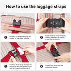 Luggage Straps, 2 Pack Adjustable Heavy Duty Cross Suitcase Straps - Image 7