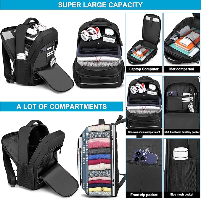 Backpack, Laptop Backpack, Carry on Backpack, Durable TSA Friendly Business - Image 2