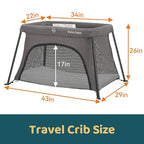 Pamo Babe Travel Crib Lightweight Baby Playard - Image 2